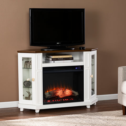 Image of Two-tone fireplace w/ media storage Image 1