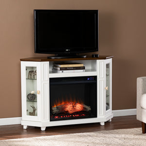 Two-tone fireplace w/ media storage Image 1