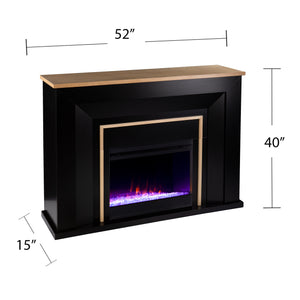 Two-tone electric fireplace Image 8