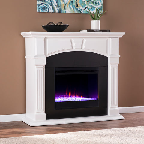 Image of Two-tone hued electric fireplace Image 1