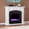 Two-tone hued electric fireplace Image 1