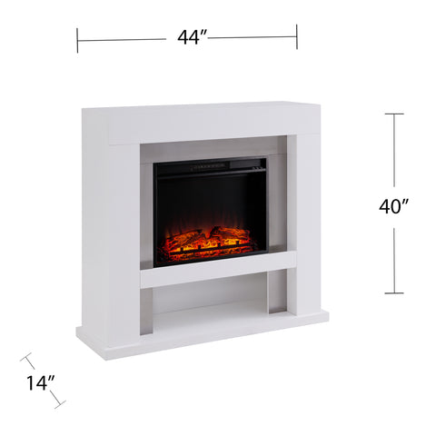 Industrial electric fireplace in contemporary silhouette Image 9
