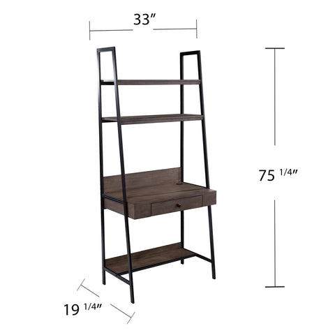 Image of Ladder-style writing desk w/ storage Image 7