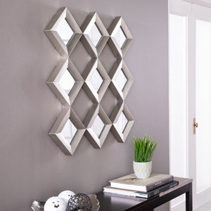 Hanging wall art with mirrored accents Image 1