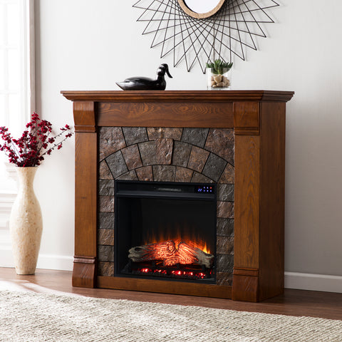 Image of Handsome electric fireplace TV stand Image 1