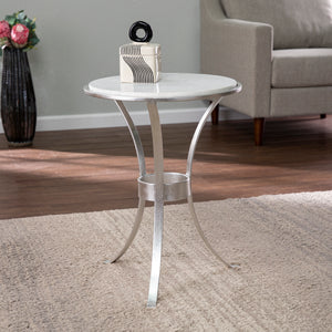 Marble-top side table Image 1