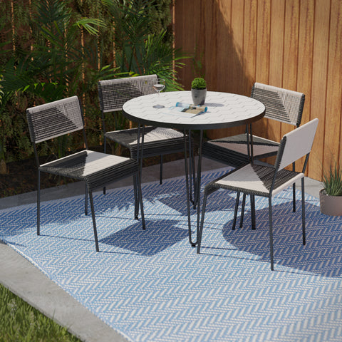 Image of Outdoor bistro table w/ matching chairs Image 1