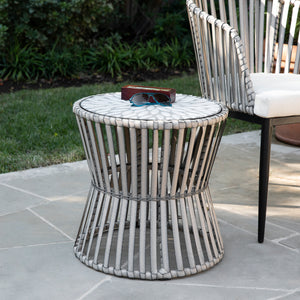 Outdoor accent table w/ mosaic tile top Image 1