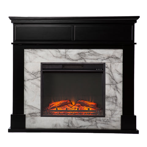 Image of Modern two-tone electric fireplace Image 4