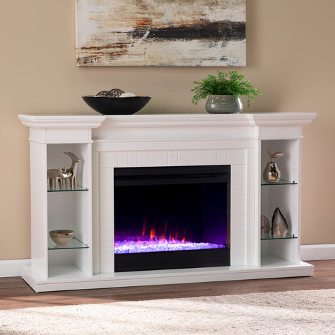 Image of Fireplace curio w/ color changing flames Image 1
