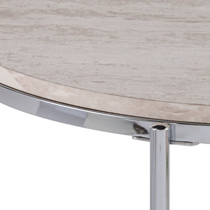 Round faux stone side table Image 10