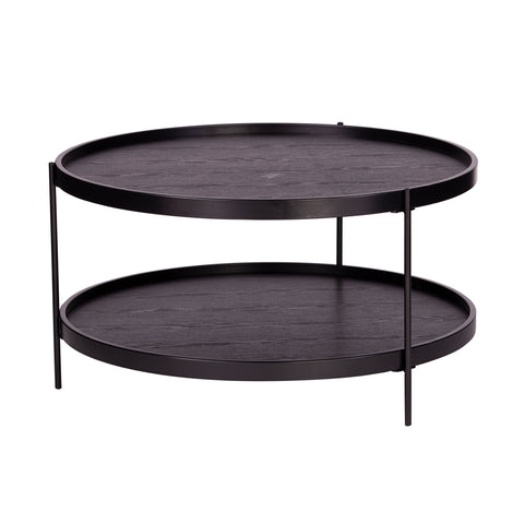 Image of Round coffee table w/ storage Image 3