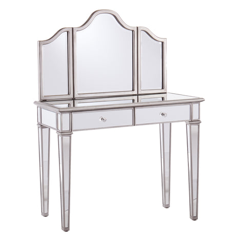 Image of Glam vanity desk w/ matching mirror Image 3