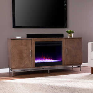 Color changing fireplace w/ media storage Image 1