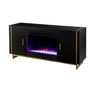 Low-profile media fireplace w/ color changing flames Image 7