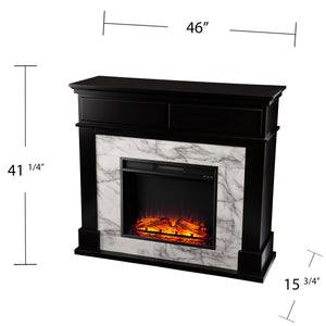 Modern two-tone electric fireplace Image 7