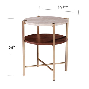 Two-tier side table in round silhouette Image 8