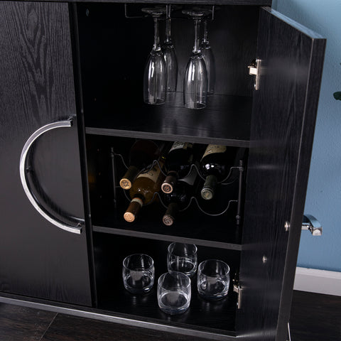 Modern bar cabinet w/ wine storage Image 4