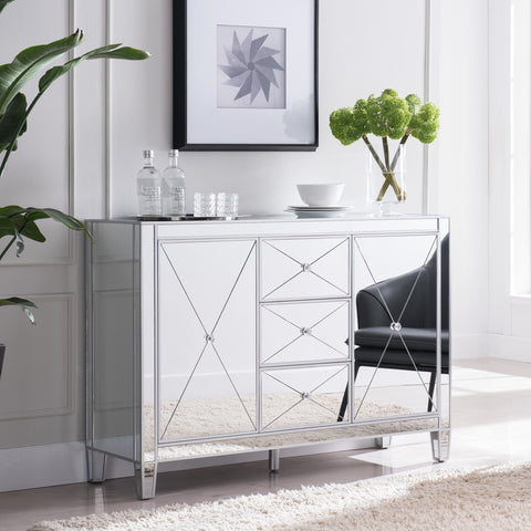 Image of Mirage 3-Drawer Mirrored Cabinet