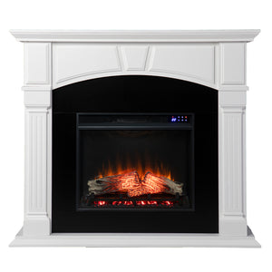 Two-tone hued electric fireplace Image 2