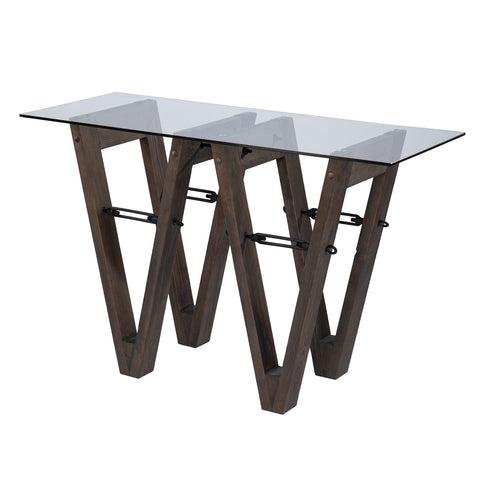 Glass-top console table Image 4