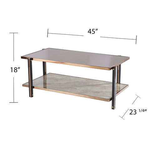 Image of Thornsett Cocktail Table w/ Mirrored Top