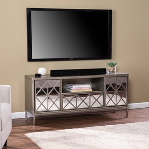 TV console with storage and mirrored panels Image 1