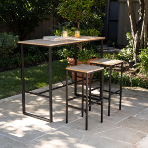 Backless barstools and matching bar-height table Image 1