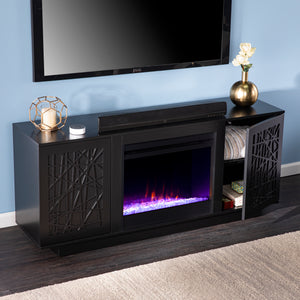 Low-profile media cabinet w/ color changing fireplace Image 2