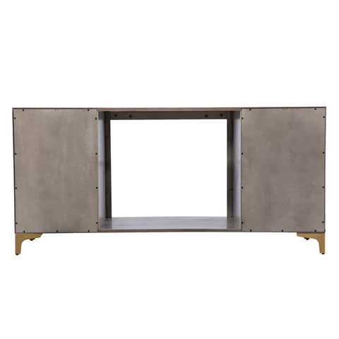 Image of Color changing fireplace console w/ storage Image 6