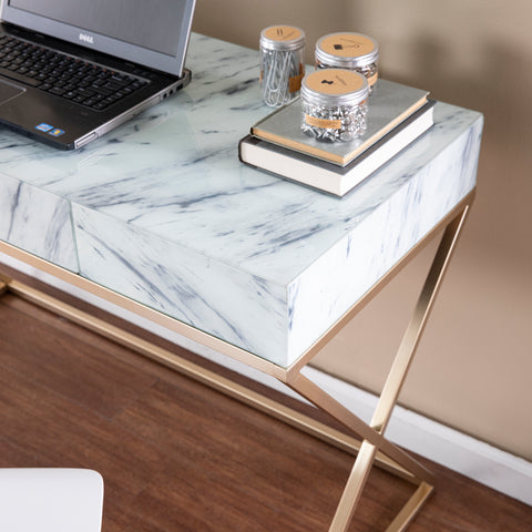 Image of Faux-marble writing desk Image 2