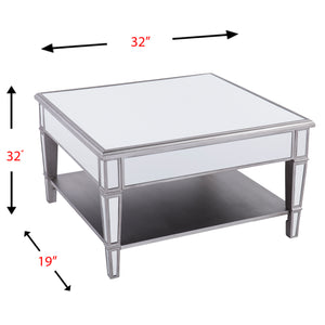 Mirrored coffee table w/ storage Image 10