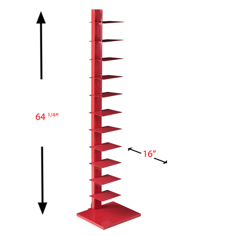 Image of Stewartby Spine Tower Shelf - Valiant Poppy