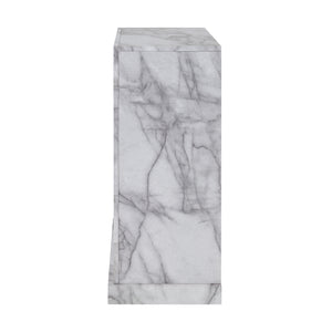 Faux marble fireplace mantel w/ color changing firebox Image 6