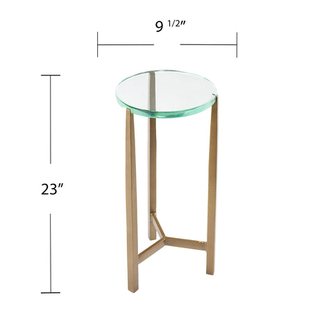 Image of Accent table with glass tabletop Image 2