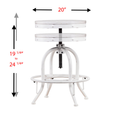 Image of Stool adjusts from casual seating to counter height Image 8