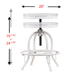 Stool adjusts from casual seating to counter height Image 8