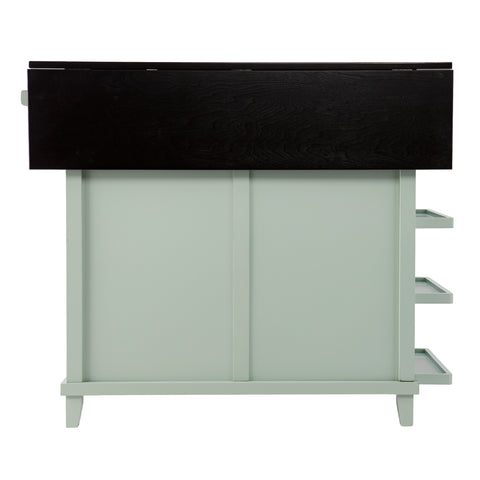 Image of Stationary kitchen island w/ drop-leaf countertop Image 6