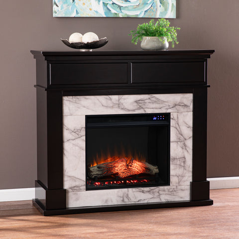 Image of Modern two-tone electric fireplace Image 1