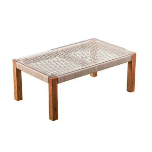 Indoor/outdoor cocktail table w/ glass top Image 4
