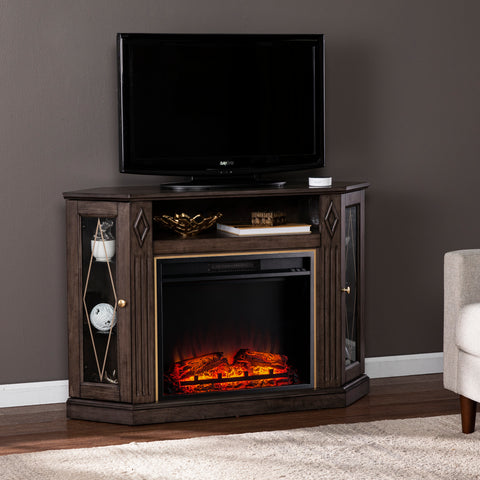 Image of Electric fireplace media console Image 1