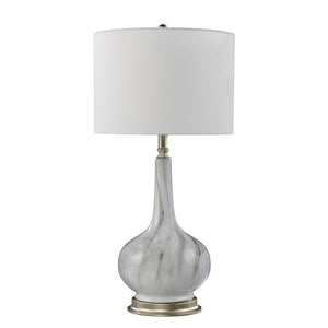 Faux marble table lamp w/ shade Image 3
