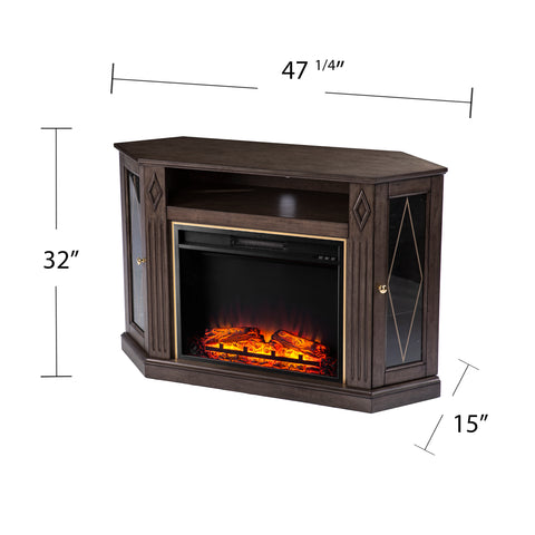 Image of Electric fireplace media console Image 10