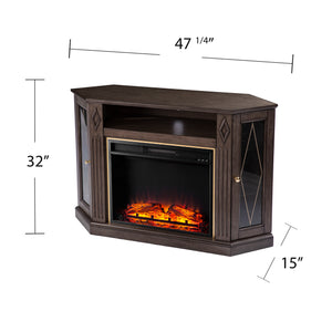 Electric fireplace media console Image 10