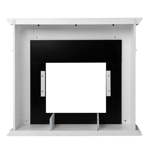 Image of Two-tone hued electric fireplace Image 4