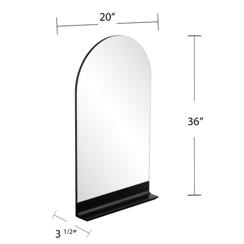 Image of Arched wall mirror w/ storage Image 8