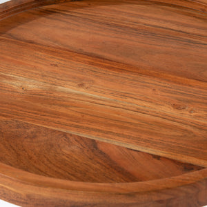 Round side table w/ tray-top look Image 3