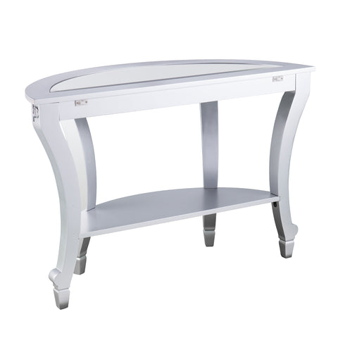 Image of Mirrored console table w/ display storage Image 7