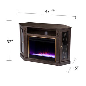 Electric media fireplace w/ color changing flames Image 10