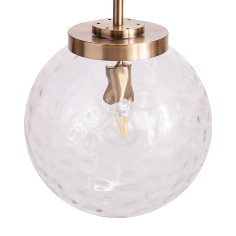 Modern pendant light w/ glass shade Image 5